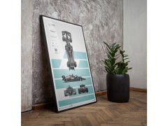 Automobilist Posters | Mercedes-AMG Petronas F1 Team - F1 W12 E Performance - Blueprint - 2021, Classic Edition, 40 x 50 cm 8