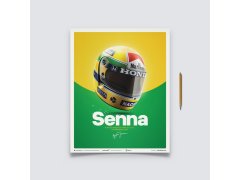 Automobilist Posters | McLaren MP4/4 - Ayrton Senna - Helmet - San Marino GP - 1988, Classic Edition, 40 x 50 cm
