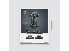 Automobilist Posters | Team Lotus - Type 97T - Blueprint - 1985, Classic Edition, 40 x 50 cm