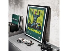 Automobilist Posters | Aston Martin Aramco Cognizant Formula One™ Team - Fernando Alonso - 2023, Mini Edition, 21 x 30 cm 6