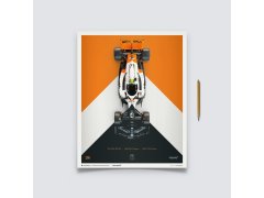 Automobilist Posters | McLaren Formula 1 Team - Lando Norris - The Triple Crown Livery - 60th Anniversary - 2023, Medium, 40 x 50 cm