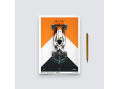 Automobilist Posters | McLaren Formula 1 Team - Lando Norris - The Triple Crown Livery - 60th Anniversary - 2023, Small, 21 x 30 cm