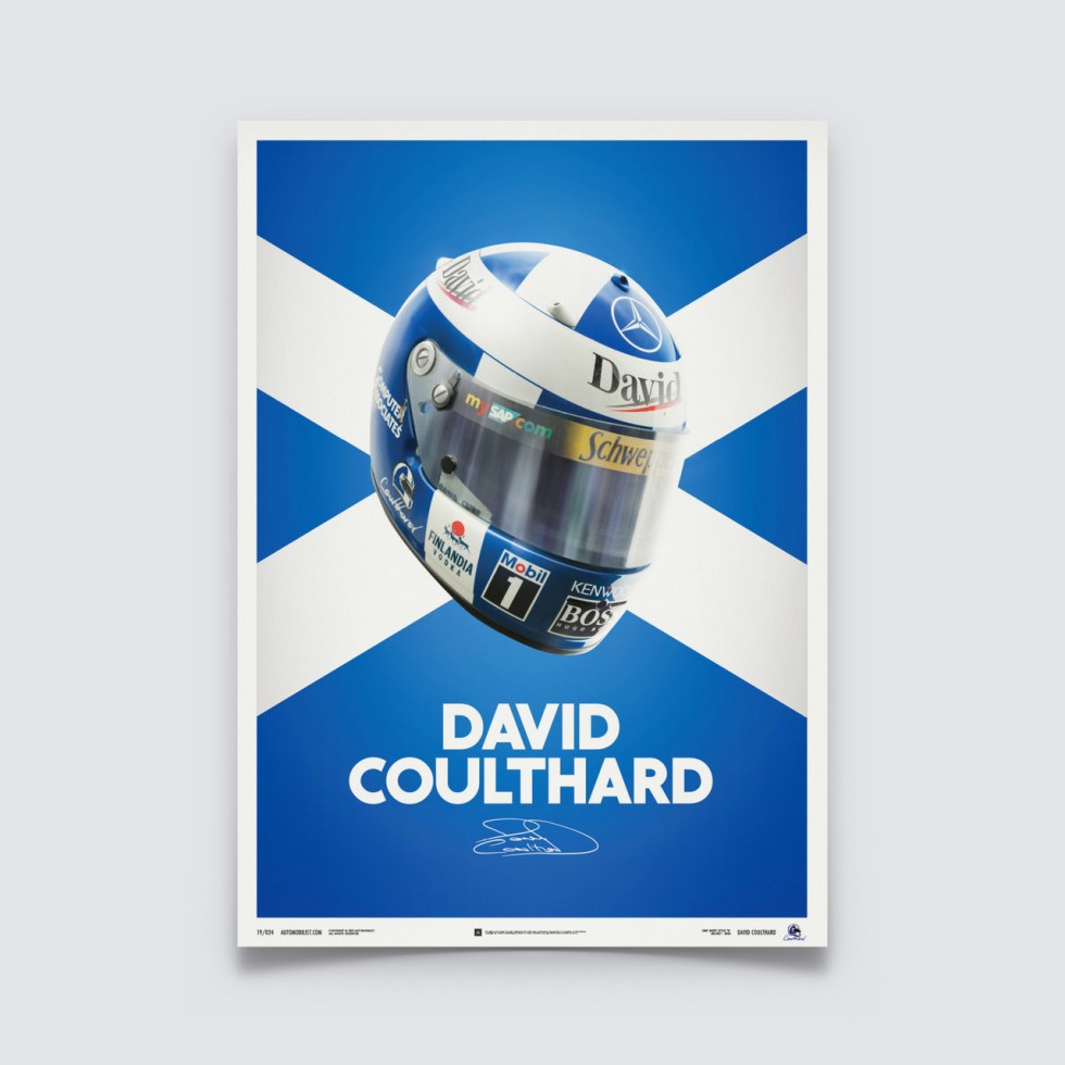 David Coulthard - Helmet - 2000 - Poster - Další zboží F1 Plakáty