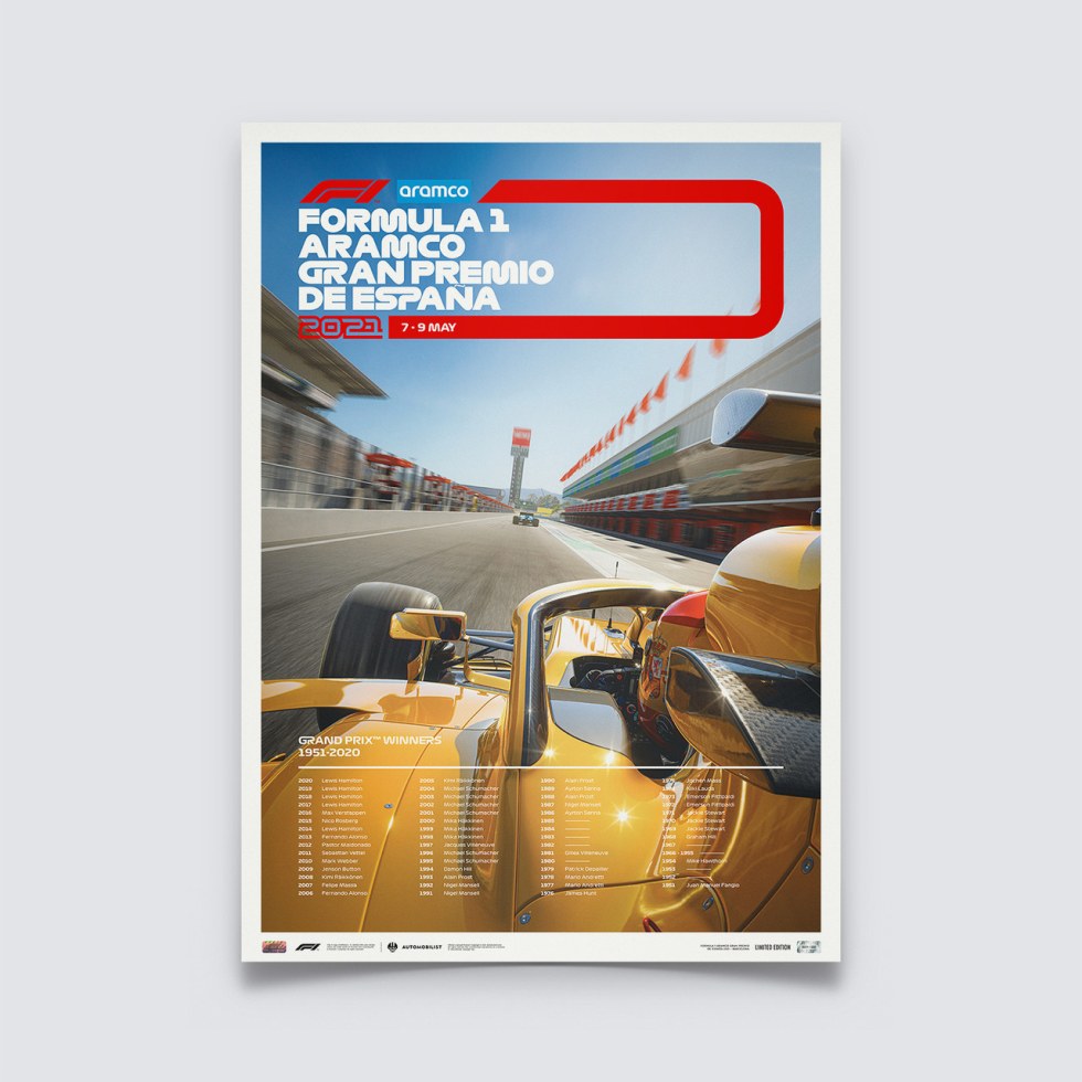Formula 1® Aramco Gran Premio De Espa?a 2021 | Limited Edition - Další zboží F1 Plakáty