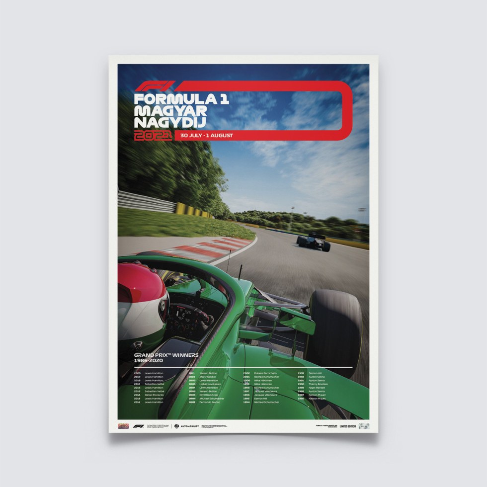 Automobilist Formula 1® Magyar Nagydíj 2021 | Limited Edition - Další zboží F1 Plakáty