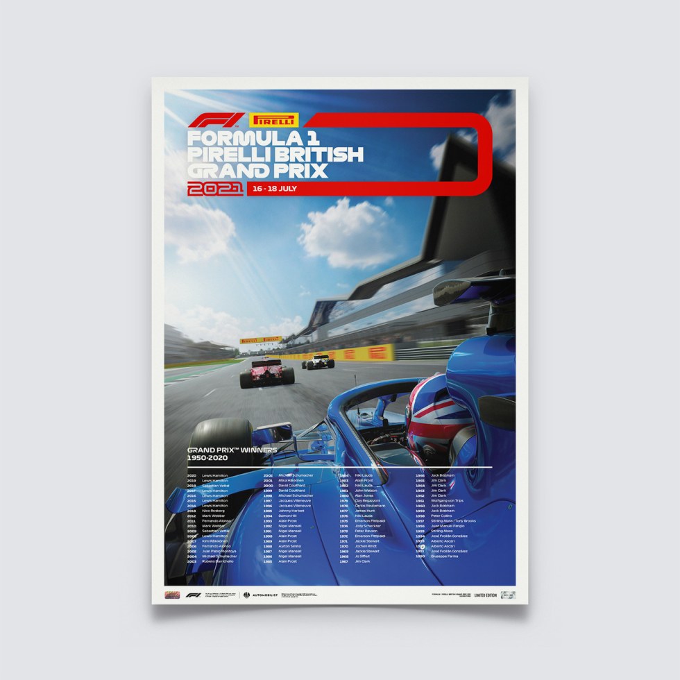 Formula 1® Pirelli British Grand Prix 2021 | Limited Edition - Další zboží F1 Plakáty