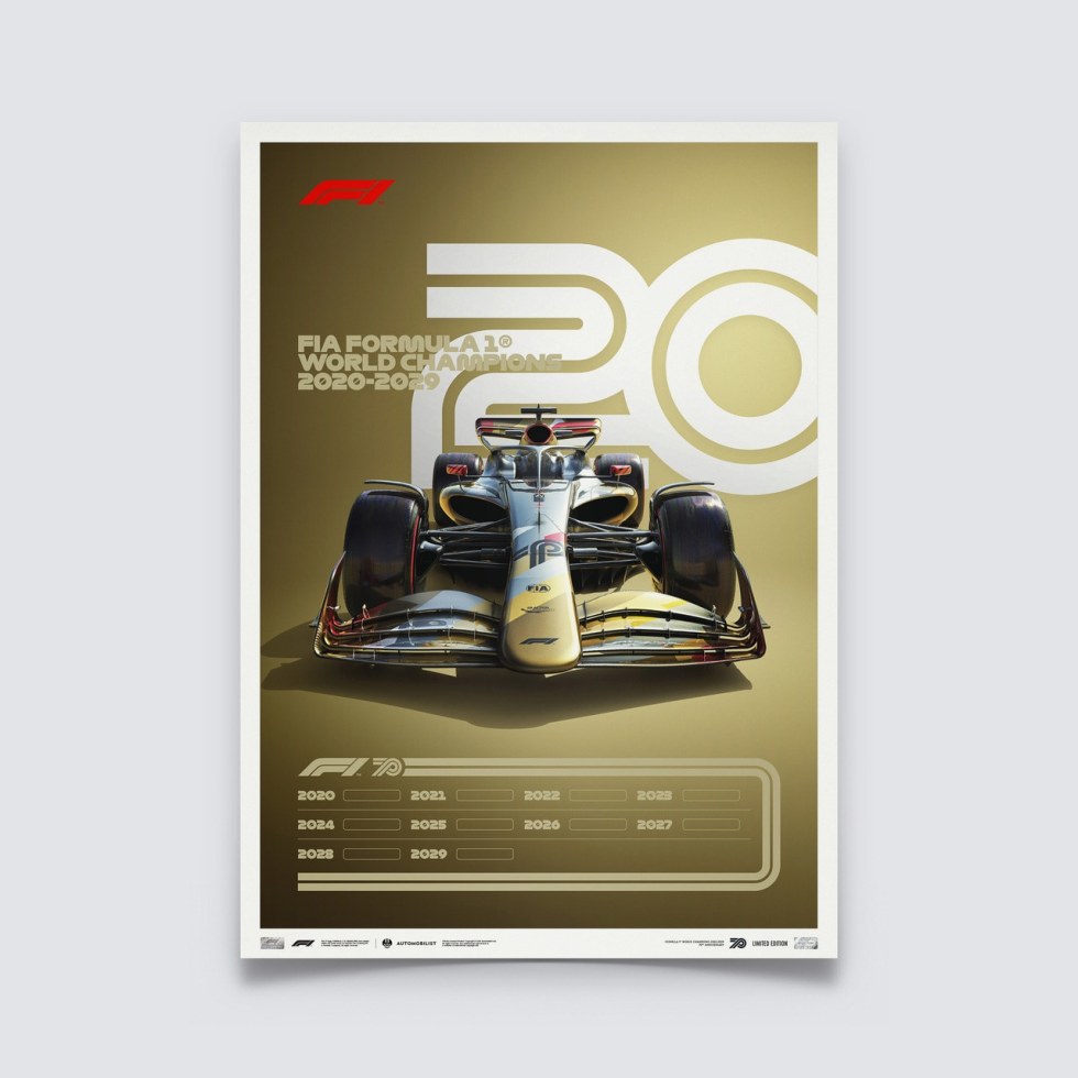 Automobilist Posters | Formula 1® - Decades - The Future Lies Ahead - 2020s | Limited Edition - Další zboží F1 Plakáty