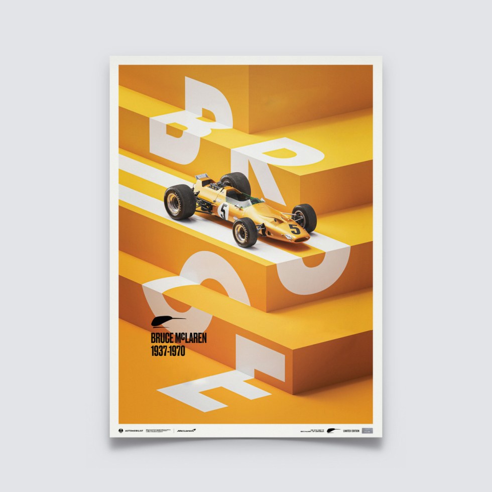 McLaren Papaya - Bruce McLaren special - Spa-Francorchamps Circuit - 1968 | Limited Edition - Další zboží F1 Plakáty