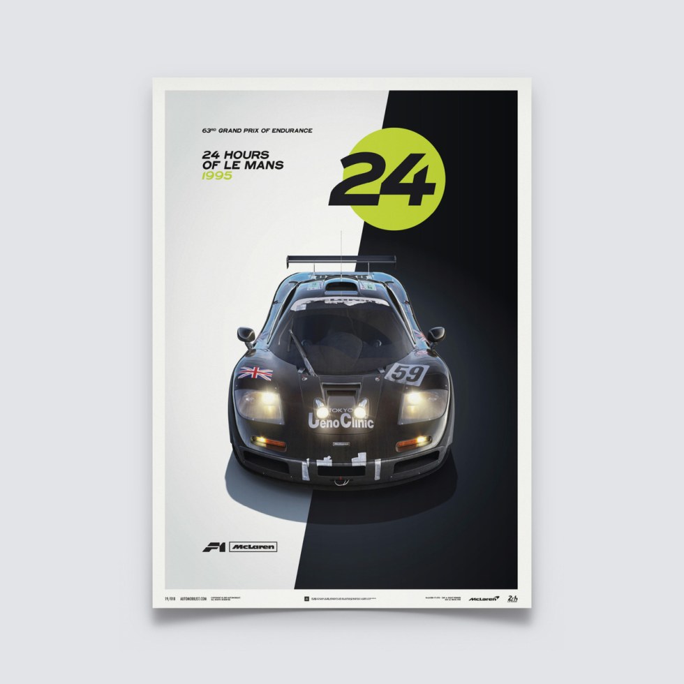 McLaren F1 GTR - 24h Le Mans - Poster - Další zboží F1 Plakáty