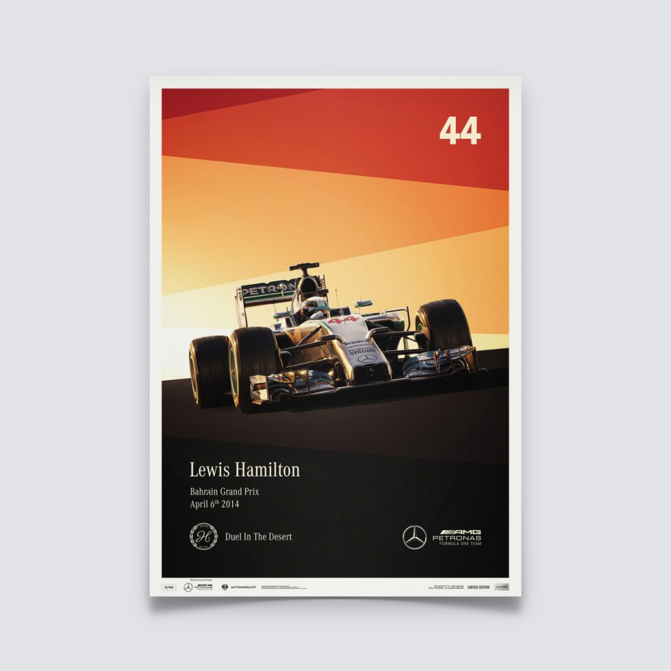 Mercedes-AMG Petronas Motorsport - 2014 - Lewis Hamilton | Limited Edition - Další zboží F1 Plakáty