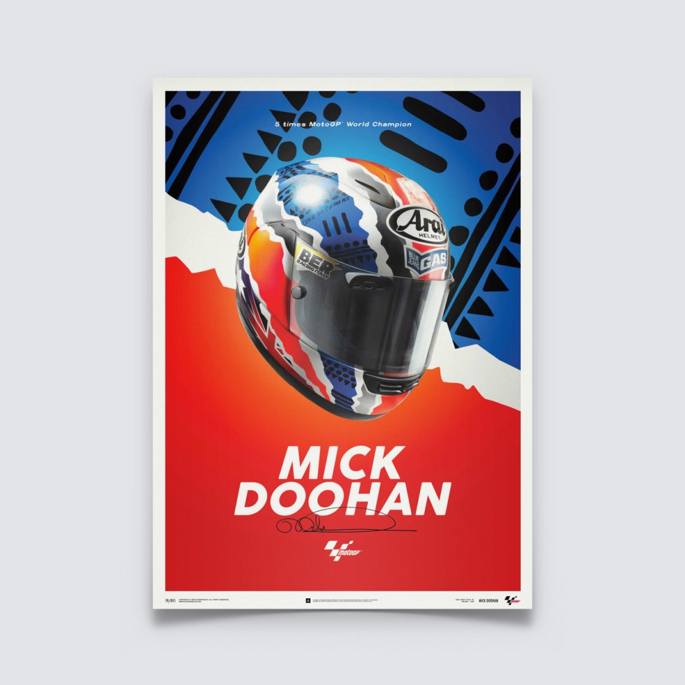 Mick Doohan - Helmet - 1999 - Poster - Další zboží F1 Plakáty