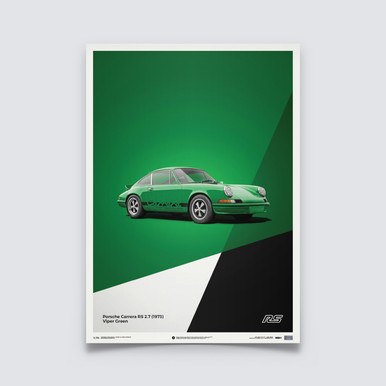 Porsche 911 RS - Green - Limited Poster - Další zboží F1 Plakáty