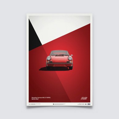 Porsche 911 RS - Red - Limited Poster - Další zboží F1 Plakáty