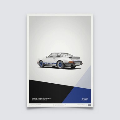 Porsche 911 RS - White - Limited Poster - Další zboží F1 Plakáty