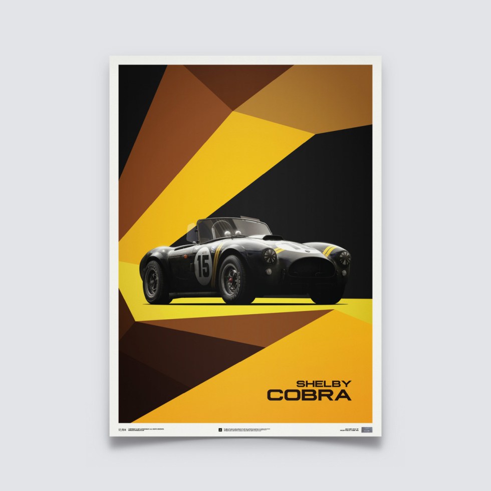 Shelby-Ford AC Cobra Mk II - Black - 1962 - Limited Poster - Další zboží F1 Plakáty