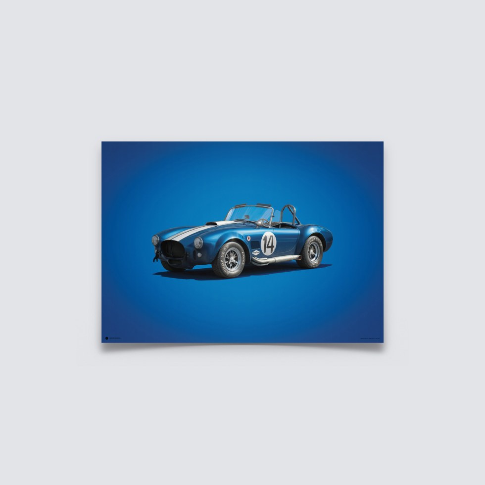 Automobilist Posters | Shelby-Ford AC Cobra Mk III - Colours of Speed - 1965 - Blue | Unlimited Edition - Další zboží F1 Plakáty