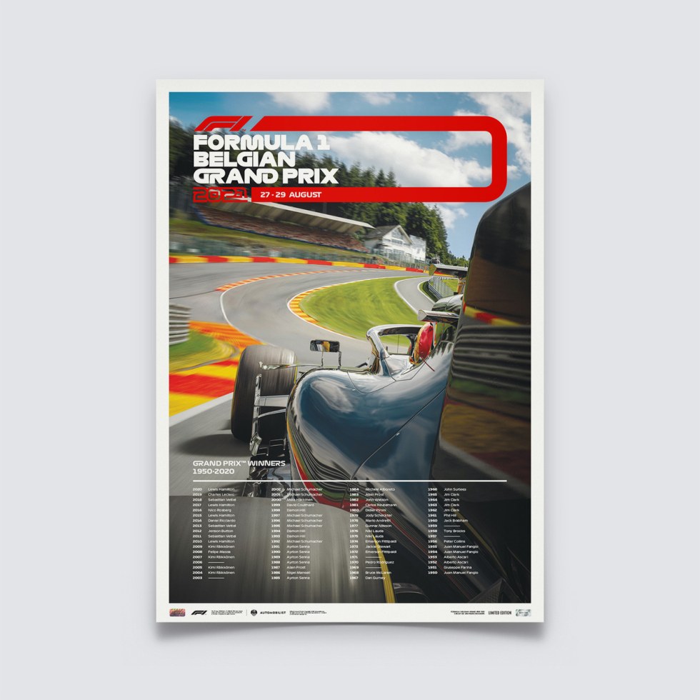 Formula 1® Rolex Belgian Grand Prix 2021 | Limited Edition - Další zboží F1 Plakáty
