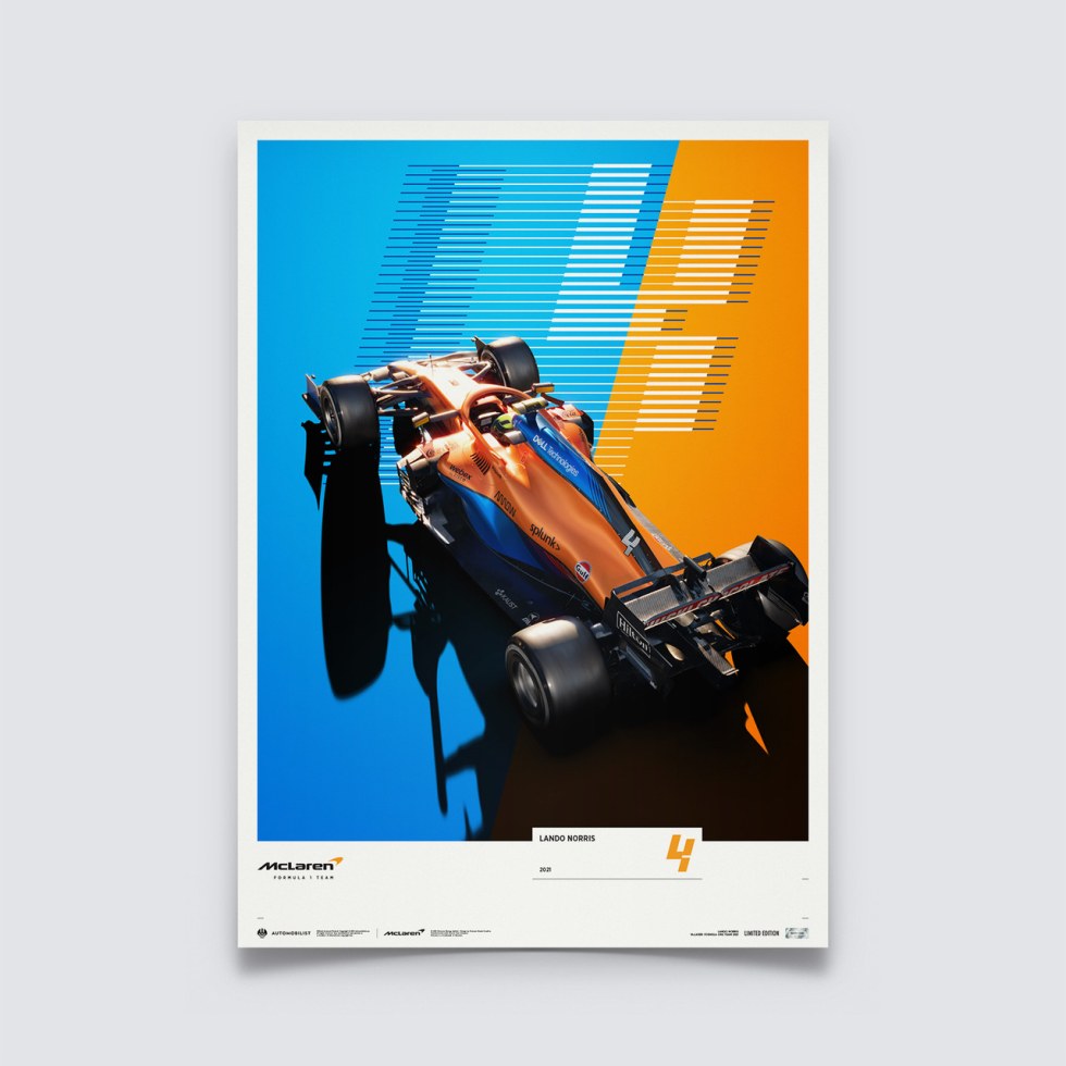 McLaren Formula 1 Team - Lando Norris - 2021 | Limited Edition - Další zboží F1 Plakáty