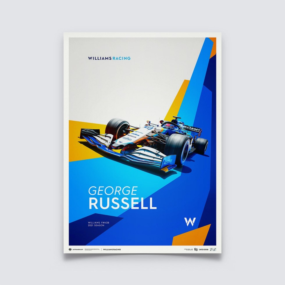 Williams Racing - George Russell - 2021 | Limited Edition - Další zboží F1 Plakáty