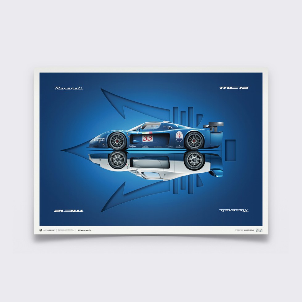 Automobilist Posters | Maserati MC12 - GT Zhuhai 500 km - 2004 - Horizontal | Limited Edition - Další zboží F1 Plakáty