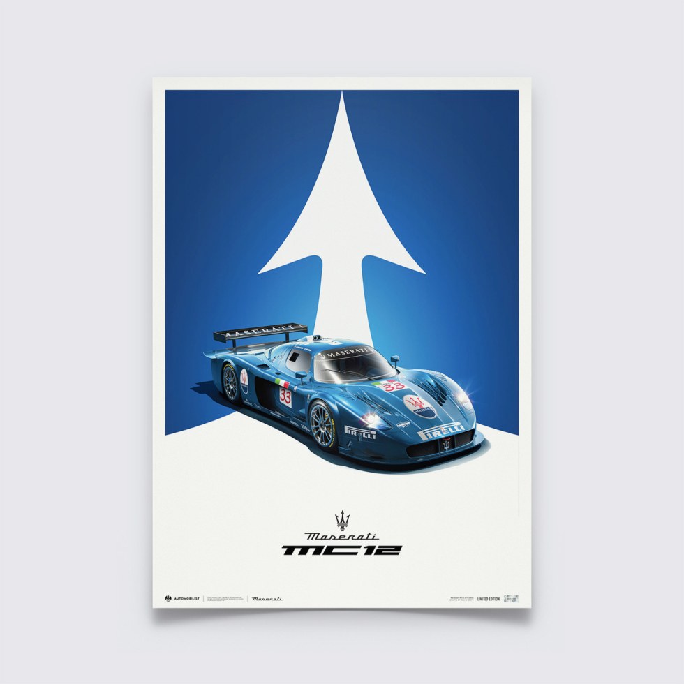Automobilist Posters | Maserati MC12 - GT Zhuhai 500 km - 2004 | Limited Edition - Další zboží F1 Plakáty