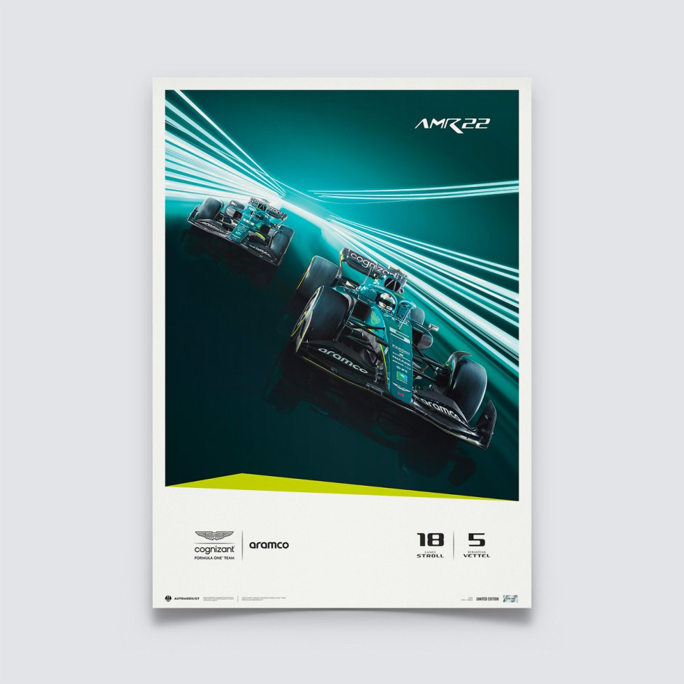 Automobilist Posters | Aston Martin Aramco Cognizant Formula 1 Team - Season - 2022 | Limited Edition - Další zboží F1 Plakáty