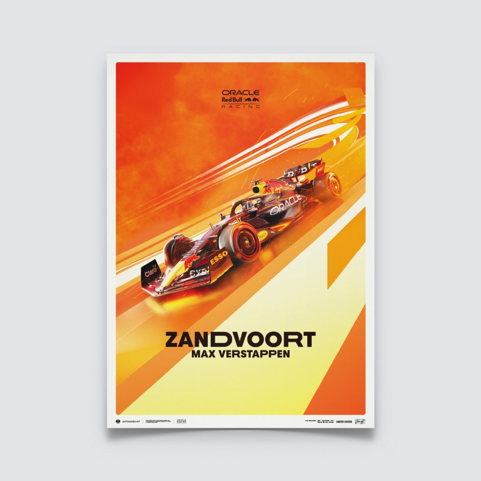 Automobilist Posters | Oracle Red Bull Racing - Max Verstappen - Dutch Grand Prix - 2022, Limited Edition of 1000, 50 x 70 cm - Další zboží F1 Plakáty