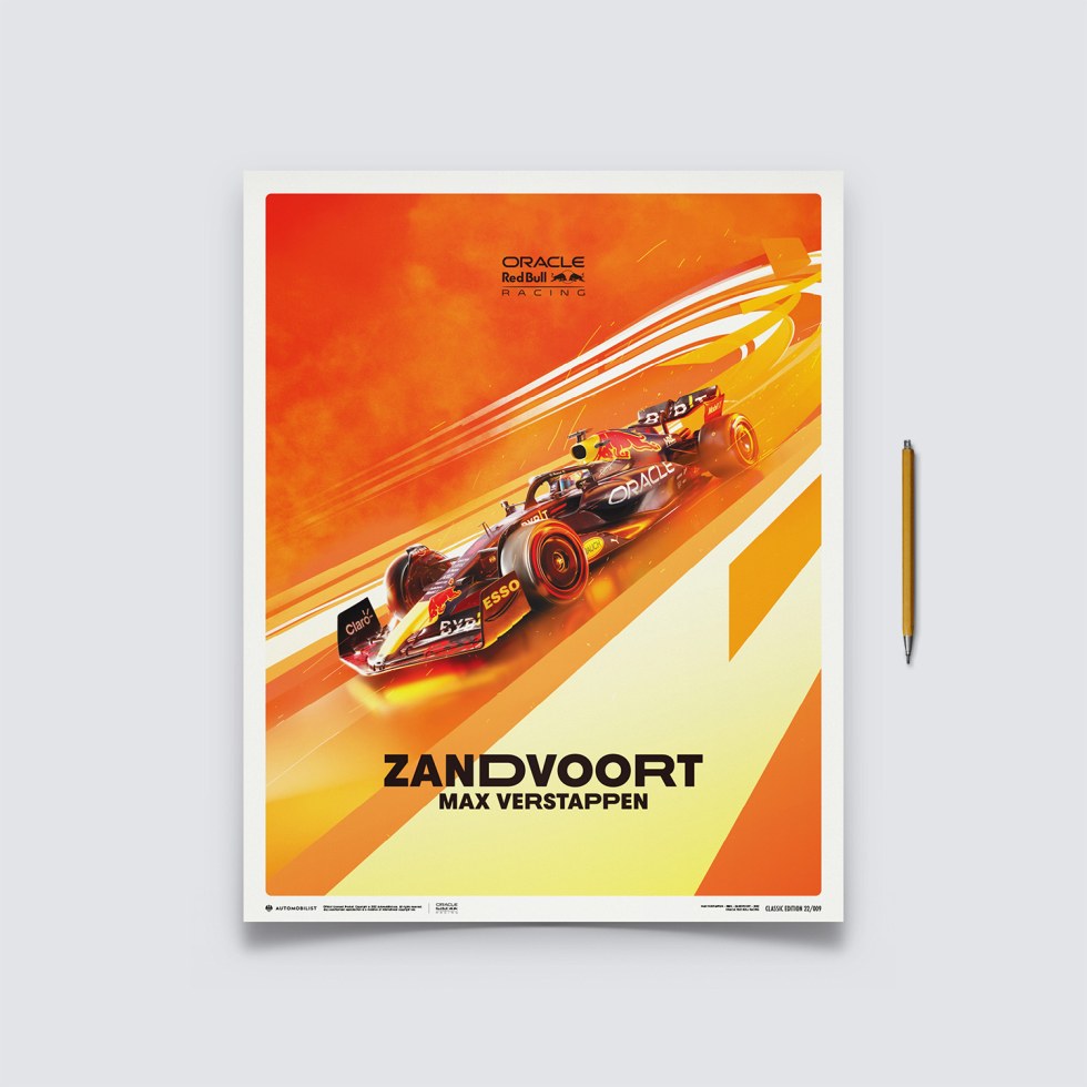 Automobilist Posters | Oracle Red Bull Racing - Max Verstappen - Dutch Grand Prix - 2022, Classic Edition, 40 x 50 cm - Další zboží F1 Plakáty