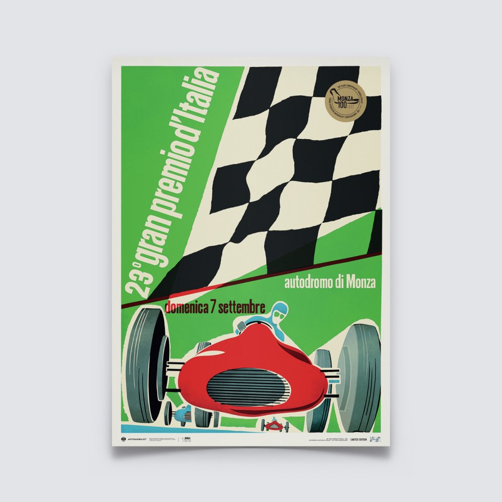Automobilist Posters | Monza Circuit - 100 Years Anniversary - 1952 | Limited Edition - Další zboží F1 Plakáty