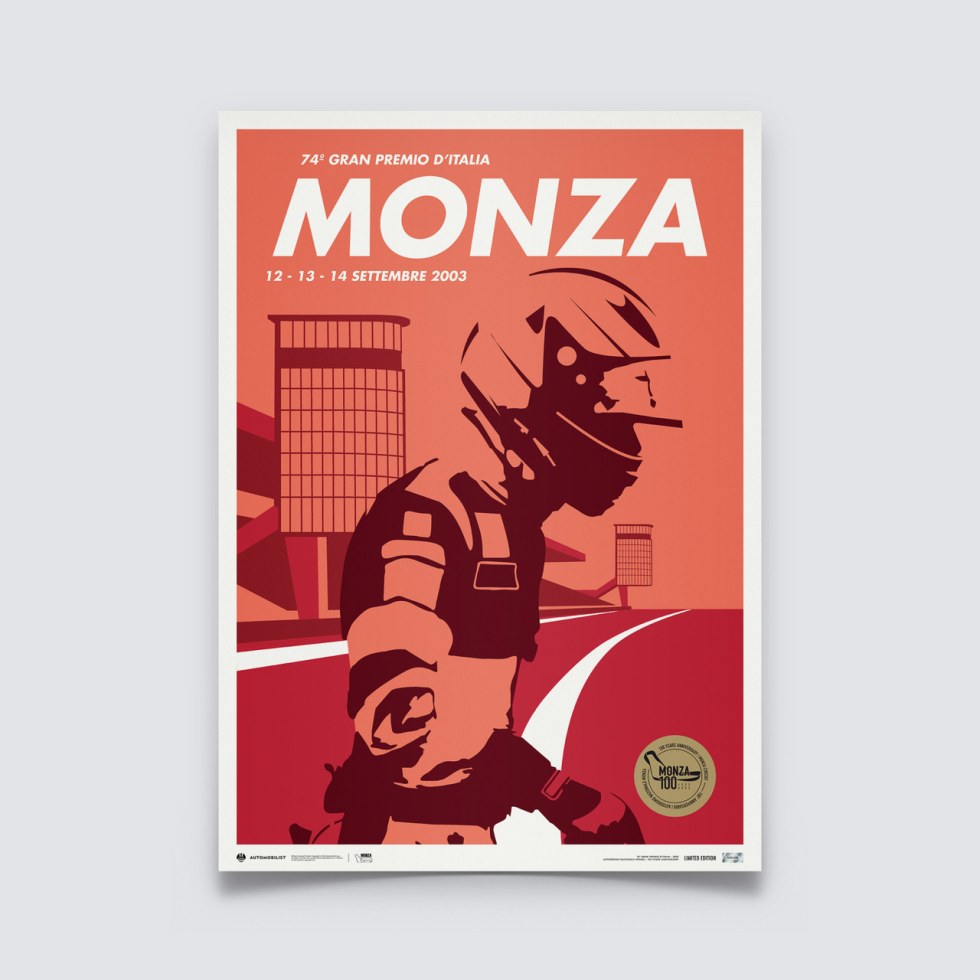Automobilist Posters | Monza Circuit - 100 Years Anniversary - 2003 | Limited Edition - Další zboží F1 Plakáty