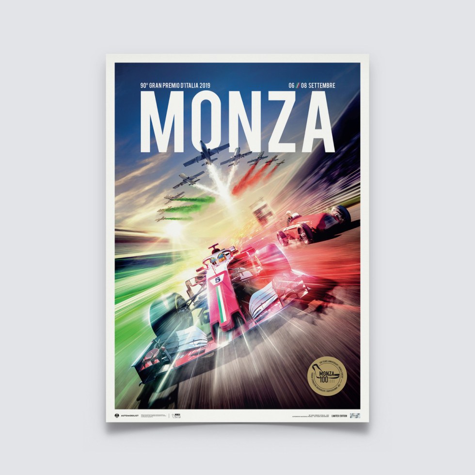 Automobilist Posters | Monza Circuit - 100 Years Anniversary - 2019 | Limited Edition - Další zboží F1 Plakáty