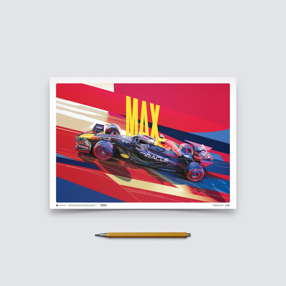 Automobilist Posters | Oracle Red Bull Racing - Max Verstappen - 2022, Mini Edition, 21 x 30 cm - Další zboží F1 Plakáty