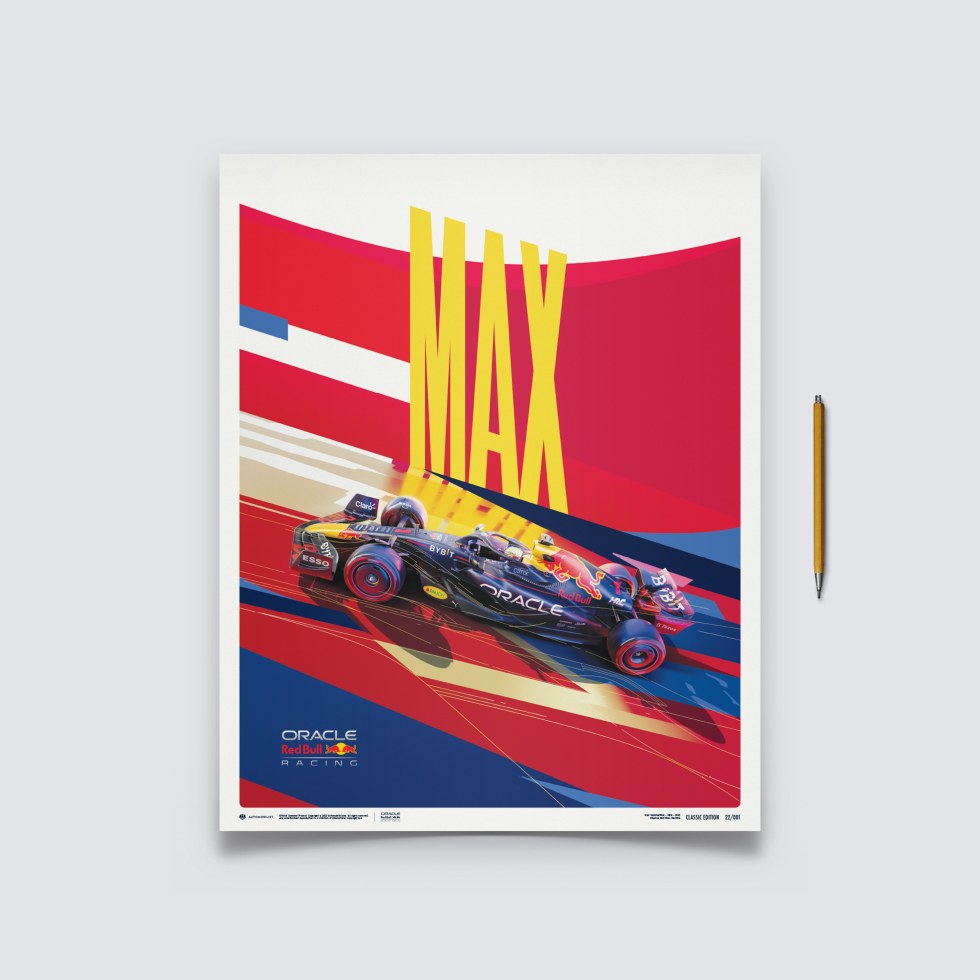 Automobilist Posters | Oracle Red Bull Racing - Max Verstappen - 2022, Classic Edition, 40 x 50 cm - Další zboží F1 Plakáty