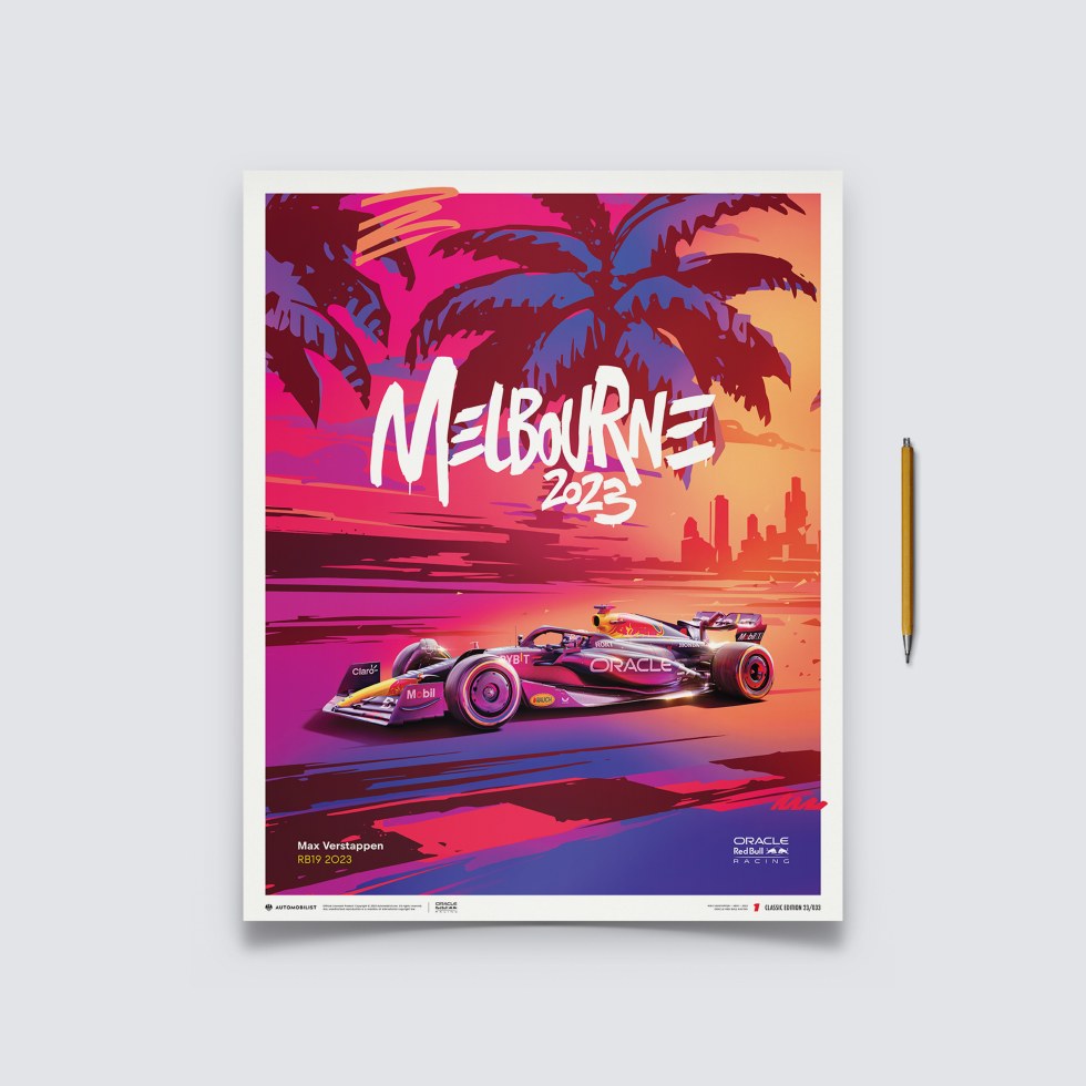 Automobilist Posters | Oracle Red Bull Racing - Melbourne - 2023, Classic Edition, 40 x 50 cm
