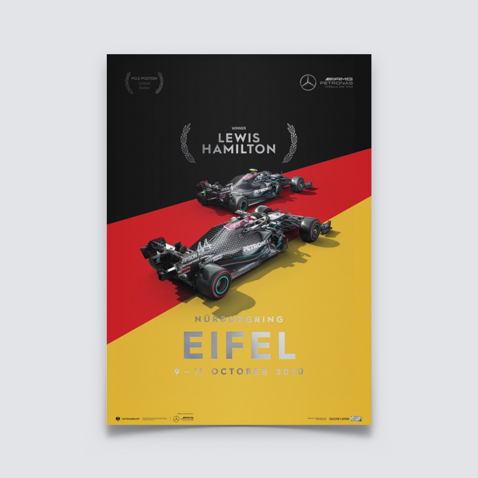 Automobilist Posters | Mercedes-AMG Petronas F1 Team - Lewis Hamilton - Germany - 2020 | Collector´s Edition