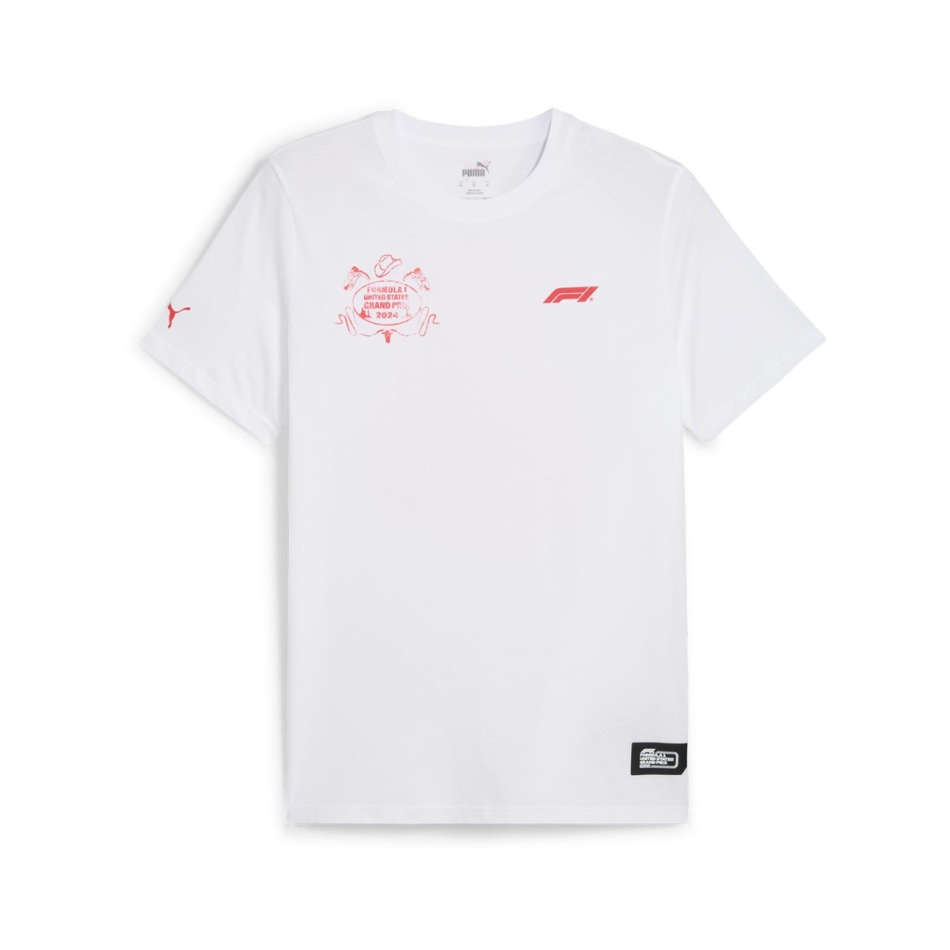 Formule 1 pánské tričko Austin GP white 2024 - F1 trička, polo trička, košile