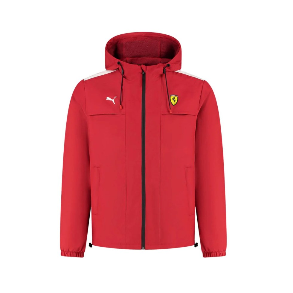 Ferrari F1 2025 nepromokavá bunda červená Ferrari F1 2025 nepromokavá bunda červená - Ferrari Bundy