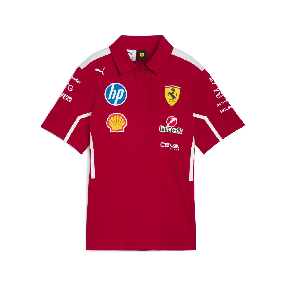 Ferrari F1 2025 týmové dámské polo tričko červené