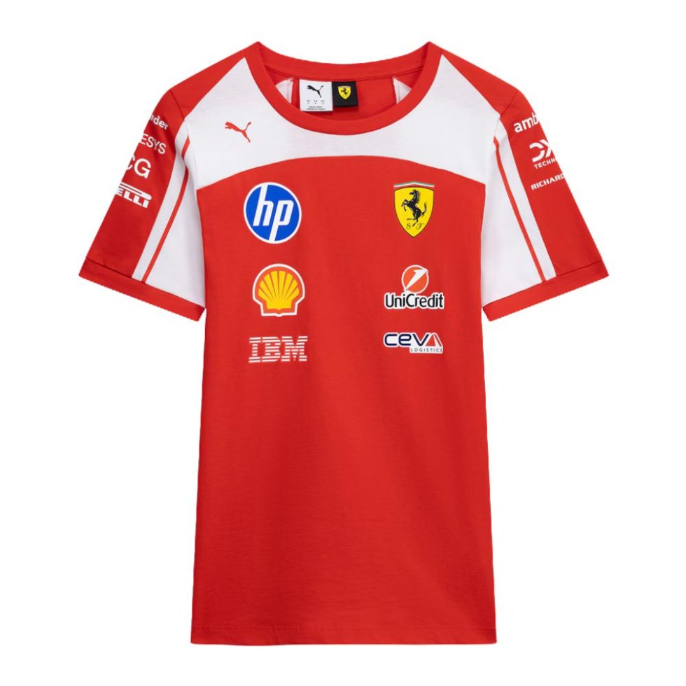 Ferrari F1 2026 dámské týmové tričko červené - Ferrari Dámské Trička