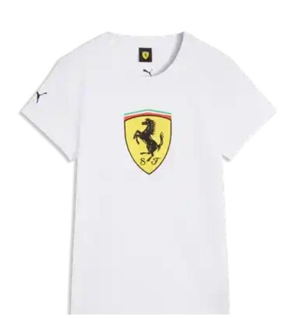 Ferrari F1 dámské tričko s&nbsp;velkým logem - bílé - Ferrari Dámské Trička