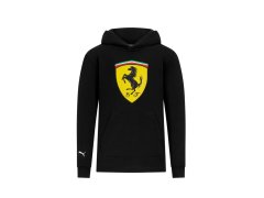 Ferrari dětská mikina s kapucí Shield black F1 Team 2023