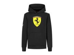 Ferrari dětská mikina s kapucí Shield black F1 Team 2025