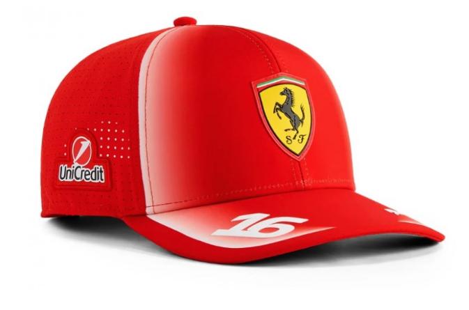 Ferrari F1 2026 dětská kšiltovka Charles Leclerc # 16 - červená