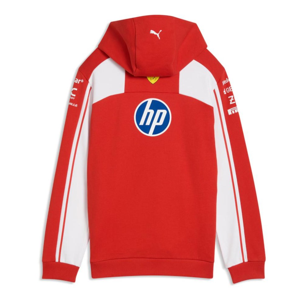 Ferrari F1 2026 dětská mikina s kapucí červená