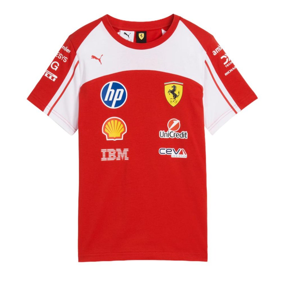 Ferrari F1 2026 dětské týmové tričko červené - Ferrari Dětské Trička