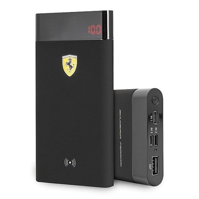 Power banka bezdrátová SF 8000mAh černá - Ferrari Doplňky Příslušenství pro telefony a PC