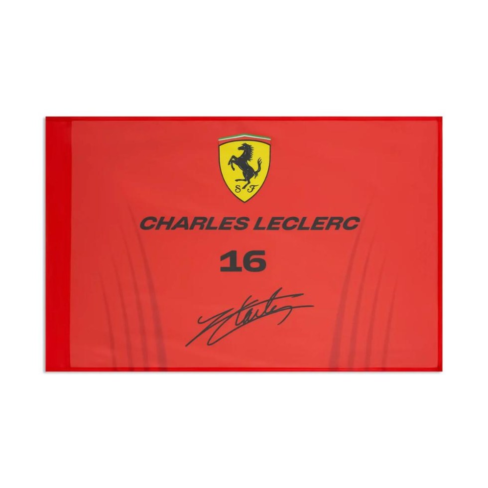 Ferrari F1 2026 vlajka Charles Leclerc 90x60cm červená
