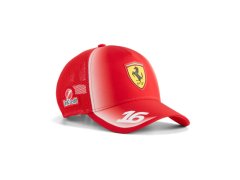 Ferrari čepice baseballová kšiltovka Charles Leclerc #16 Trucker red F1Team 2026