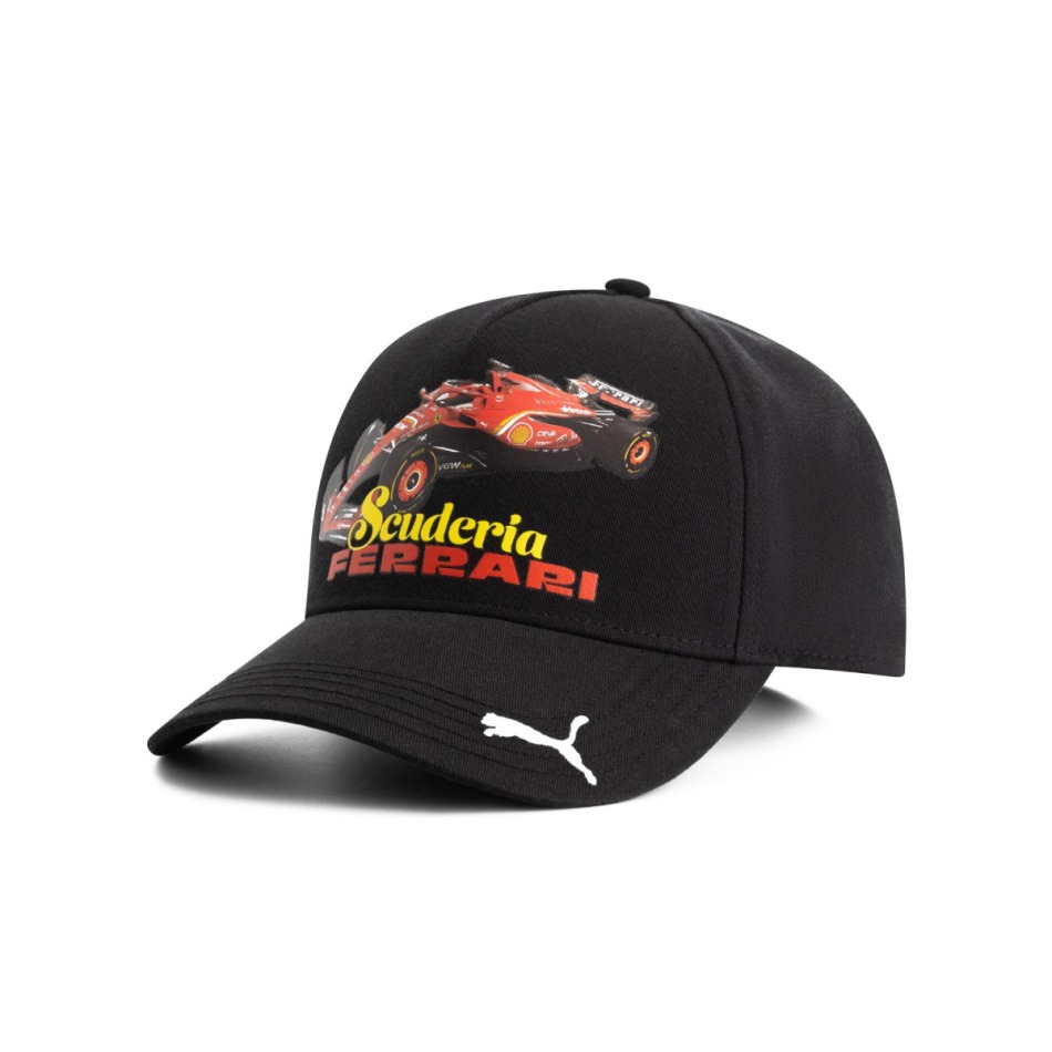 Ferrari čepice baseballová kšiltovka Graphic Car black F1 Team 2025