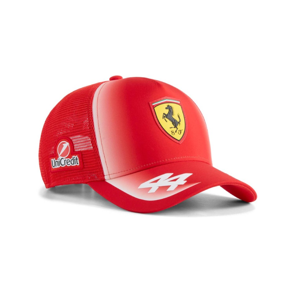 Ferrari čepice baseballová kšiltovka Lewis Hamilton #44 Trucker red F1 Team 2026